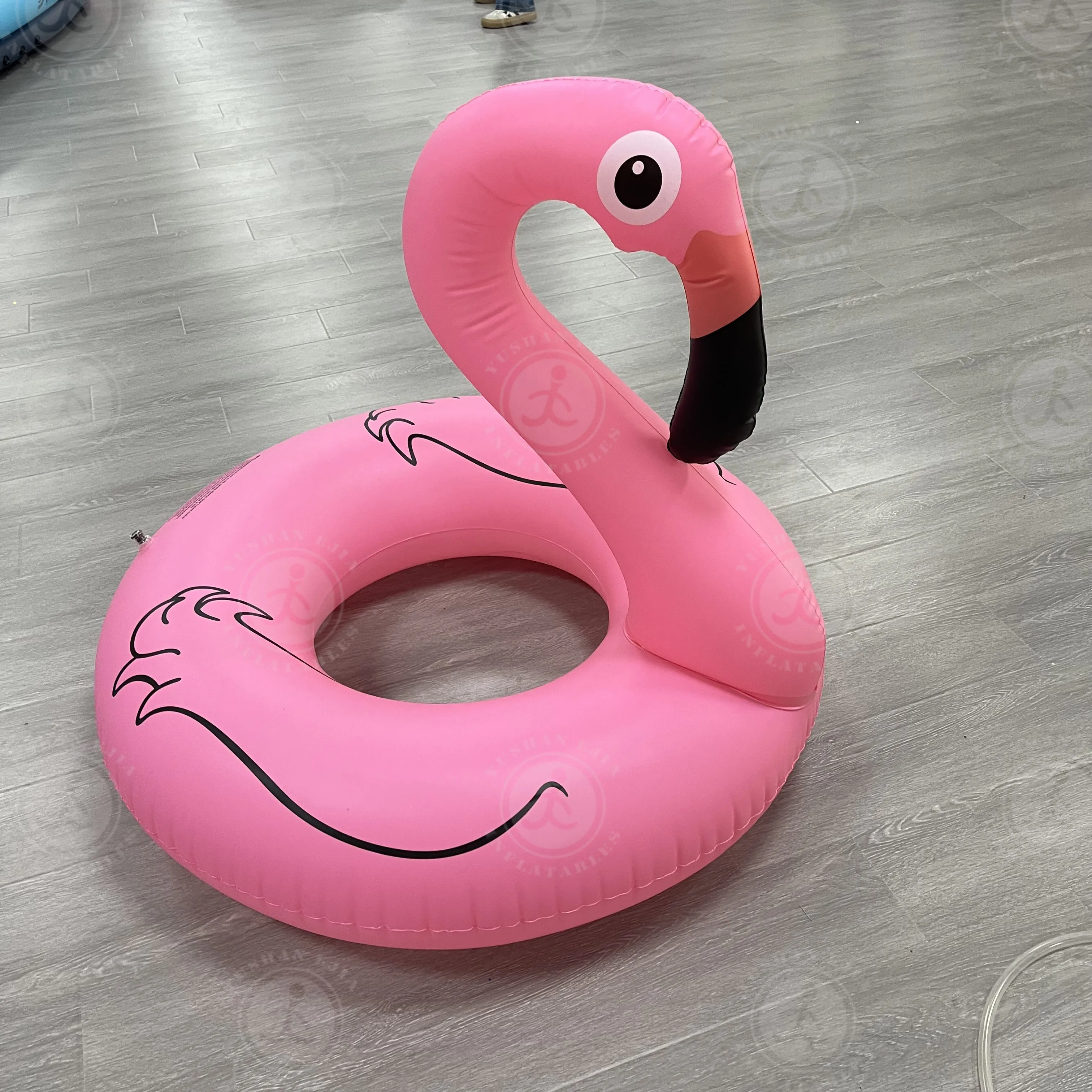 PVC Material Pink Color Pool Floats Swim Ring Flamingo Swimming Rings for Adult