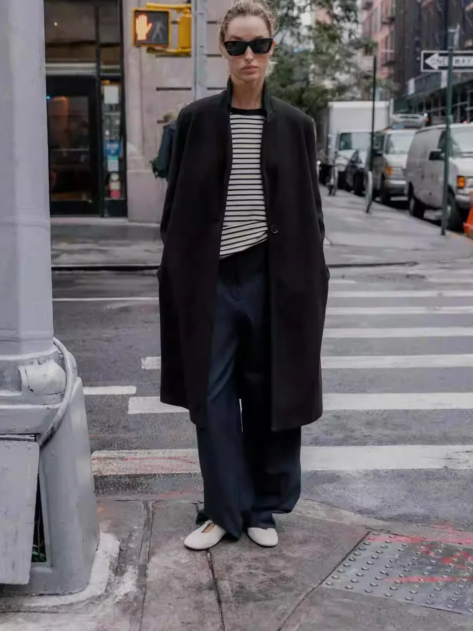 

Winter Street Sle Women's Long Sve Soft Coat Jaet Basic Faionable Outerwear Polyester Fiber Straight Cut Coat