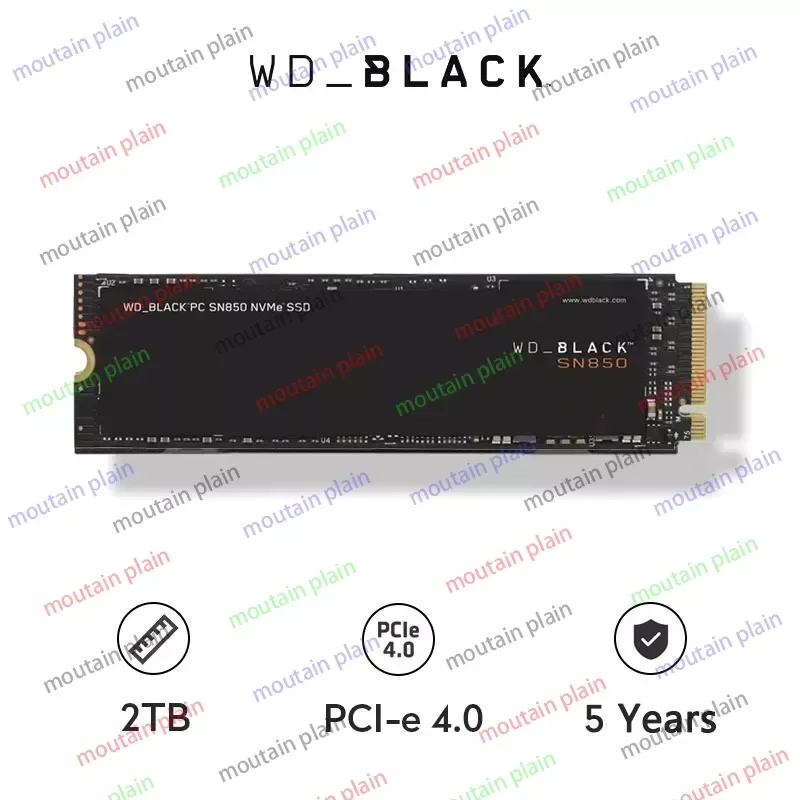 Up To 7000 MB/s M.2 2280 for PS5 2TB ，Western Digital WD_BLACK SN850 1TB NVMe Built-in Solid State Drive PCIe 4.0 Gen4 500GB SSD