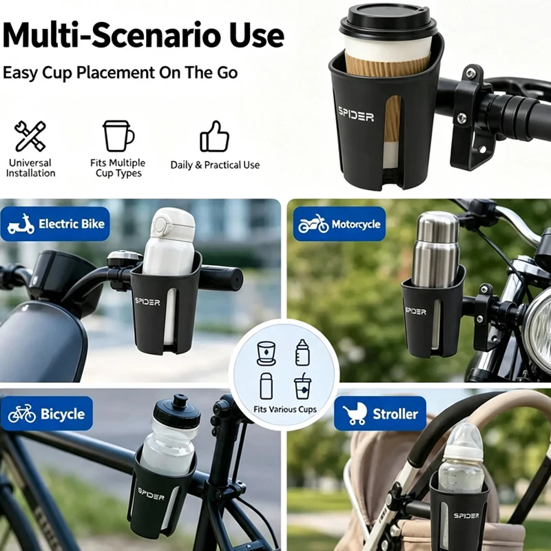 Universal Modification Accessories Drink Holder Bike Water Cup Bottle Holder Motorcycle Cup Holder Motorcycle Bike