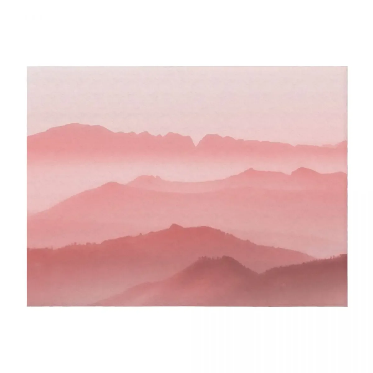 

Pink Foggy Mountain Throw Blanket Luxury St Soft Plaid Loose Quilt Blankets