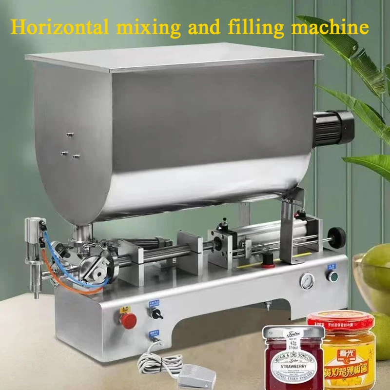 

PBOBP Semi-automatic Paste Liquid Heating Filling Machine 80L Hopper Pneumatic Liquid Paste Filling Mixing Machine