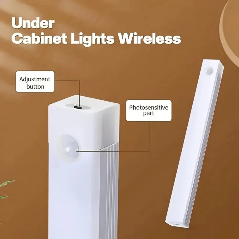 5pcs Set of LED Motion Sensor Cabinet Lights, Used for Cold And Warm Lighting, USB Rechargeable Table Lighting, Suitable for Hom