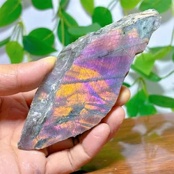 Purple Labradorite Slab Crystal Stone Quartz Minerals Home Decoration Reiki Craft Geode Gem Energy Lrregular Meditation Love