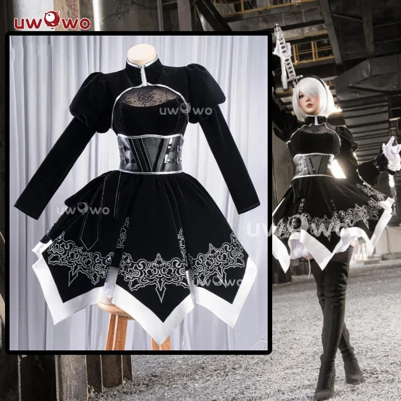 

IN STOCK UWOWO A2 Cosplay NieRR:Automata A2 YoRHa: Pearl Harbor Descent Record Cosplay Costume Woman Dress Halloween Costume