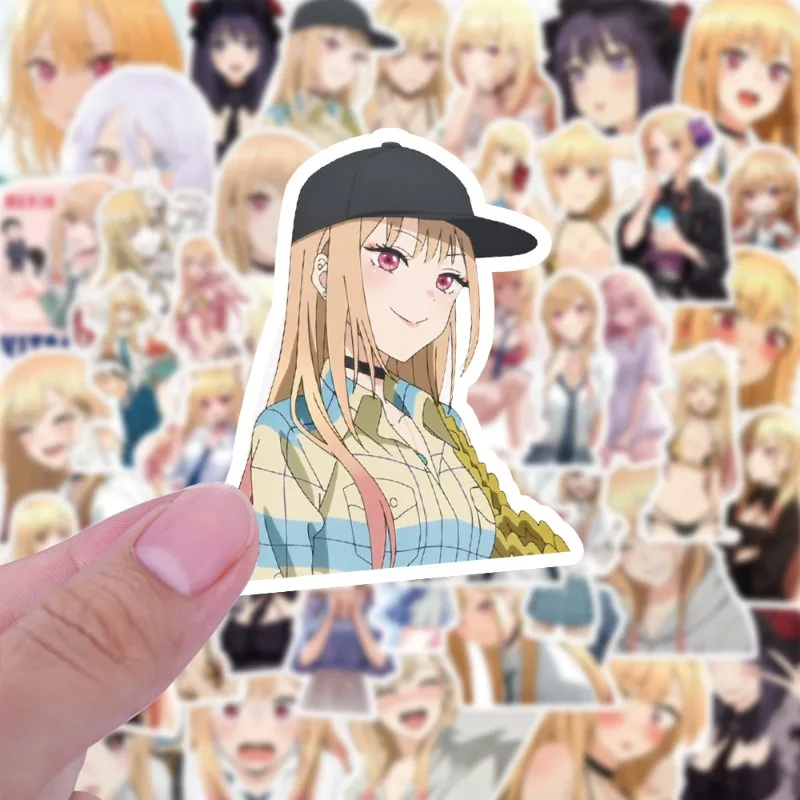 

50PCS Kawaii My Dress Up Darling Series Sticker Cartoon Character Cute Printing Mobile Phone Case Suitcase Graffiti Sticker