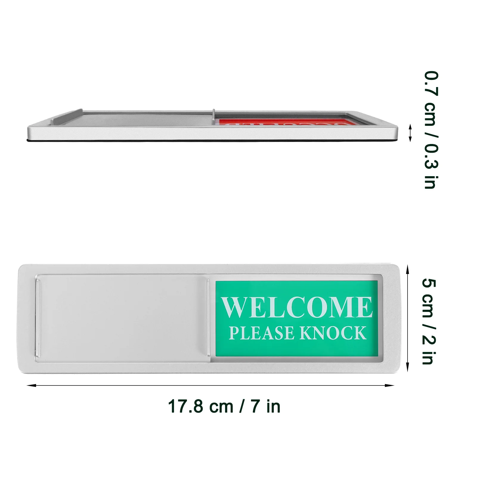 2개 프라이버시 슬라이드 도어 표시기 자석 슬라이더 사무실 회의실 화장실 기숙사용 고가시성