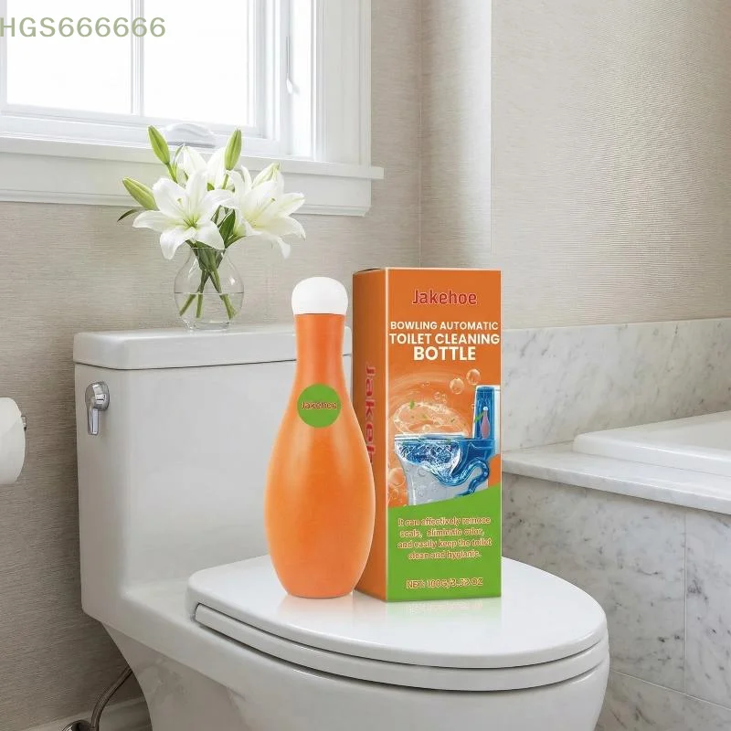 Bowling Ball Toilet Cleaner Bottle Fast Action Scale Remover Deodorizes Bathroom for Home and Hotel Use view 2