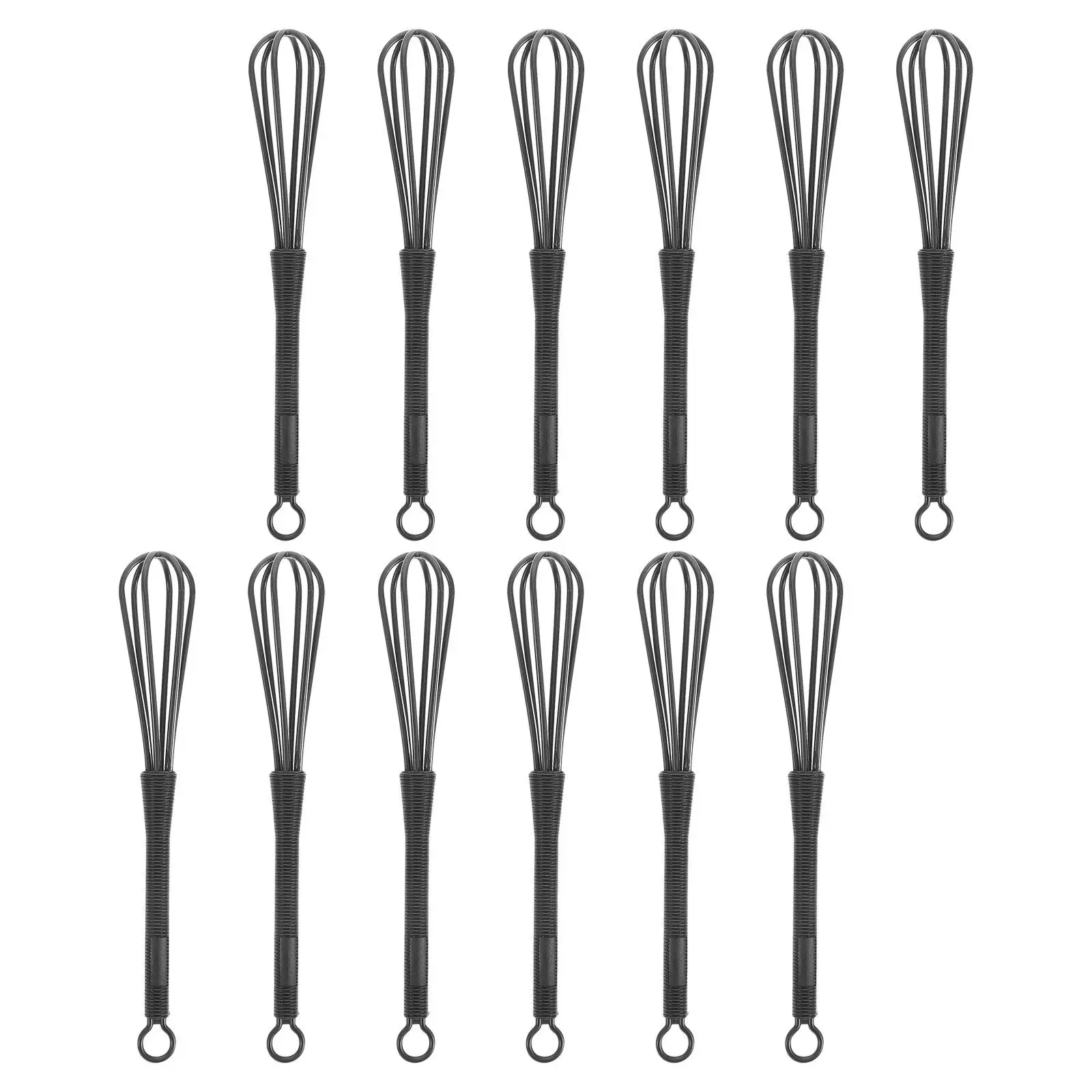 12Pcs Hair Color Mixing Whisks – Reusable Plastic Stirring Rods for Dye Cream & Pigment Blending