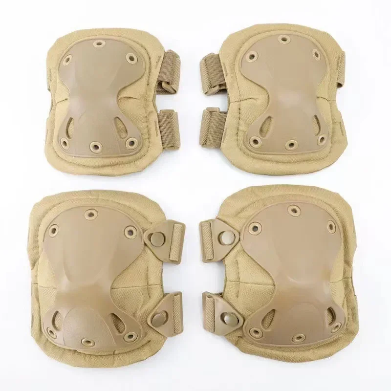 2 Pairs/set Tactical Knee Pad Elbow CS Protector Army Airsoft Outdoor Sport Hunting Kneepad Safety Gear Hot Laser