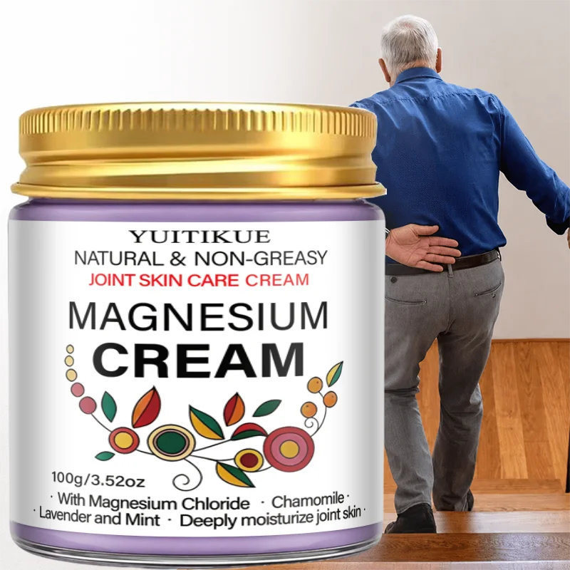 Magnesium Body Cream Chamomile Lavender Mint Extract Non‑Greasy Deep Moisturizing Soothing Joint Skin‑Care Massage Lotion