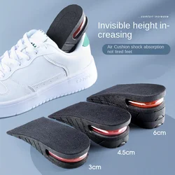 3-6cm Höhe erhöhen Einlegesohlen für Männer Frauen Aufzug Schuhe Kissen Unisex Sneakers Fersen heben Einsatz erhöhen halbe Einlegesohlen