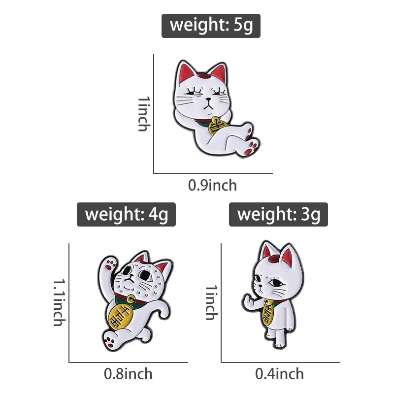 Cartoon Anime Cat Enamel Pins Kawaii Brooch Cute Lapel Badge Fashion Jewelry Accessories Creative Gift Friends Collection