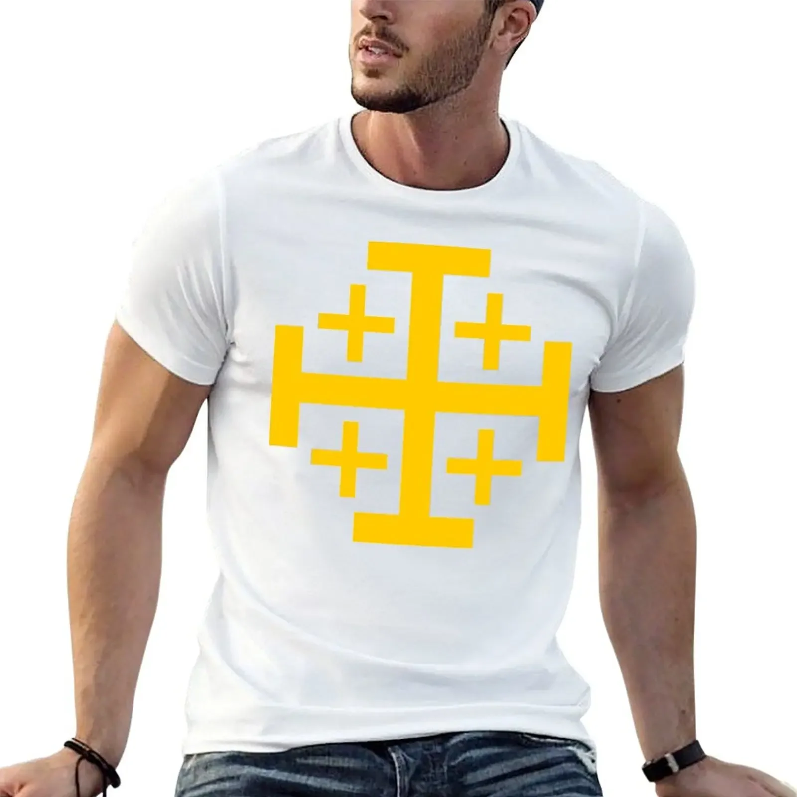

Kingdom of Jerusalem T-Shirt plain street wear cute tops men tshirt