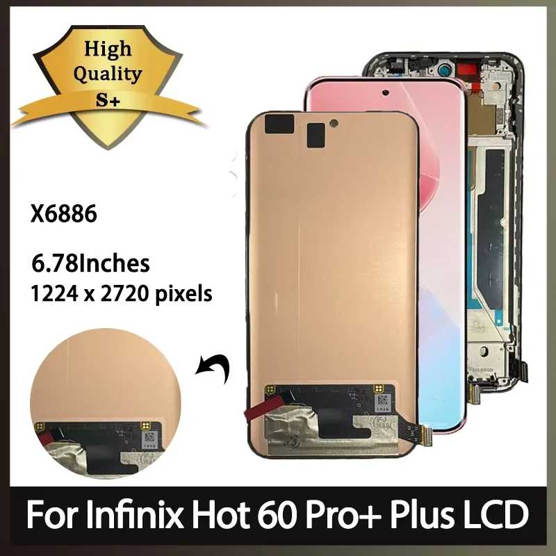 678-amoled-144hz-for-infinix-hot-60-pro-plus-lcd-x6886-display-screen-touch-digitizer-assembly-with-fingerprint