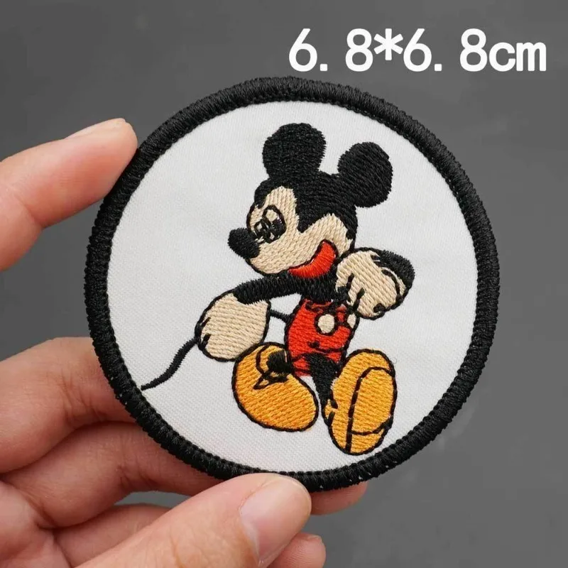 Disney Cartoon Mickey Mouse Circular Pattern Men and Women Cute Embroidery Children's Clothes Knee Hole Repair Subsidy