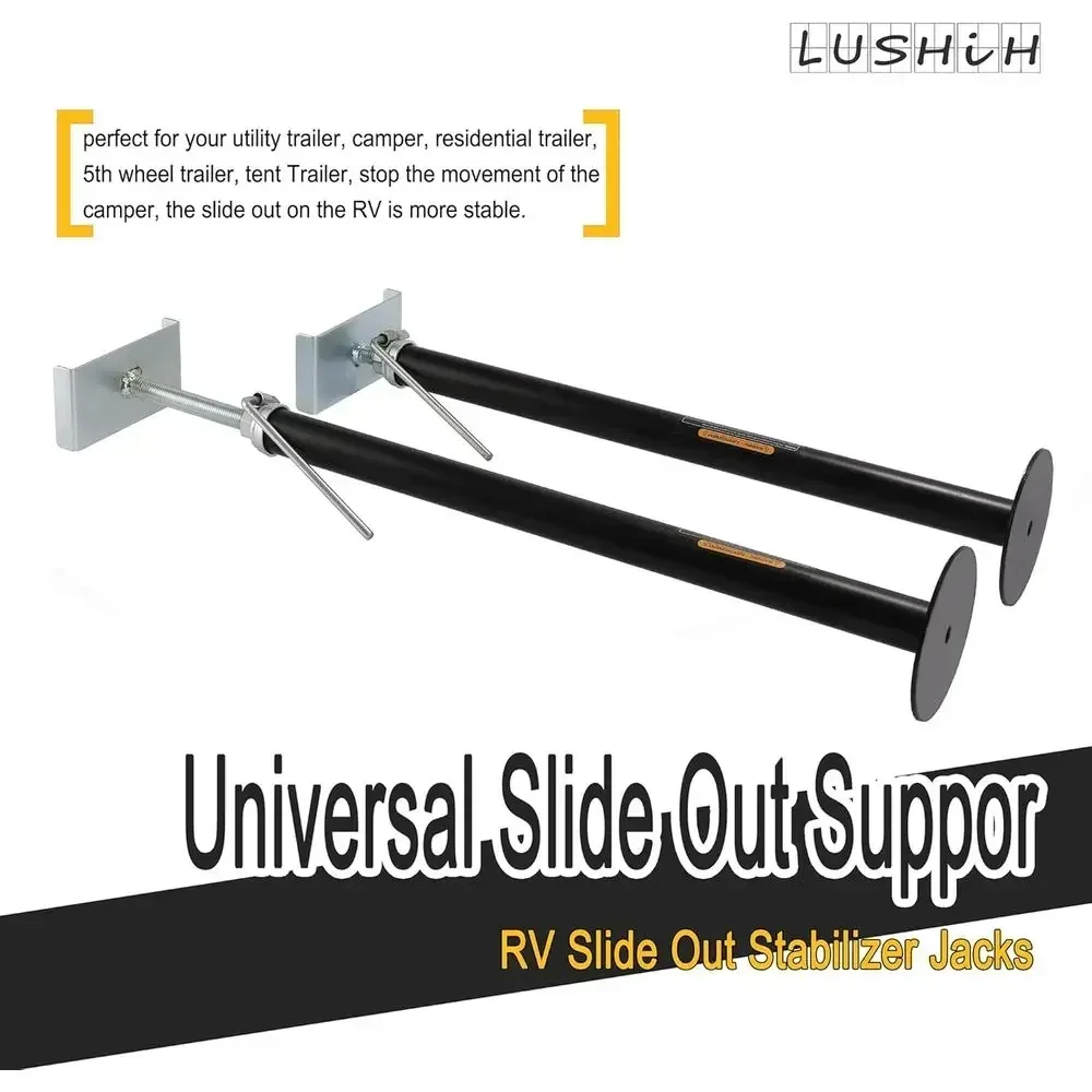 RV Slide Out Support Trailer Stabilizer Jacks, RV Camper Accessories for Travel Trailers - 21.4" to 40" - 5000 Lbs Each - Pack o view 6