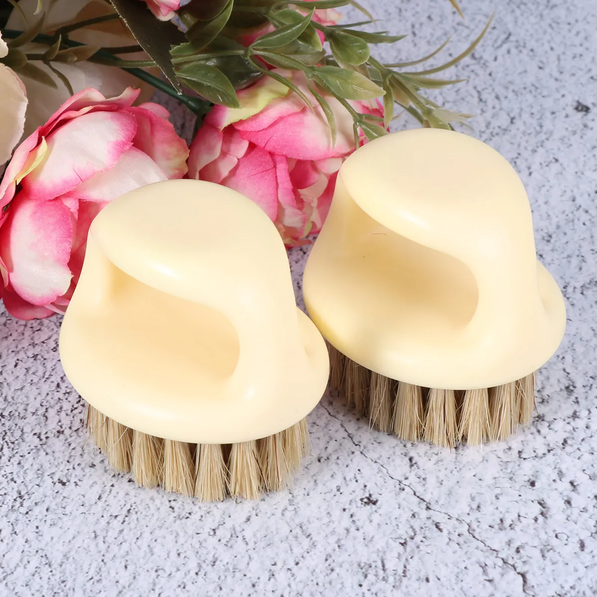 2Pcs Beard Brush Men Premium Quality Sturdy Design Easy to Use Multifunctional Beard Care Accessory Cleaning Brush for Daily