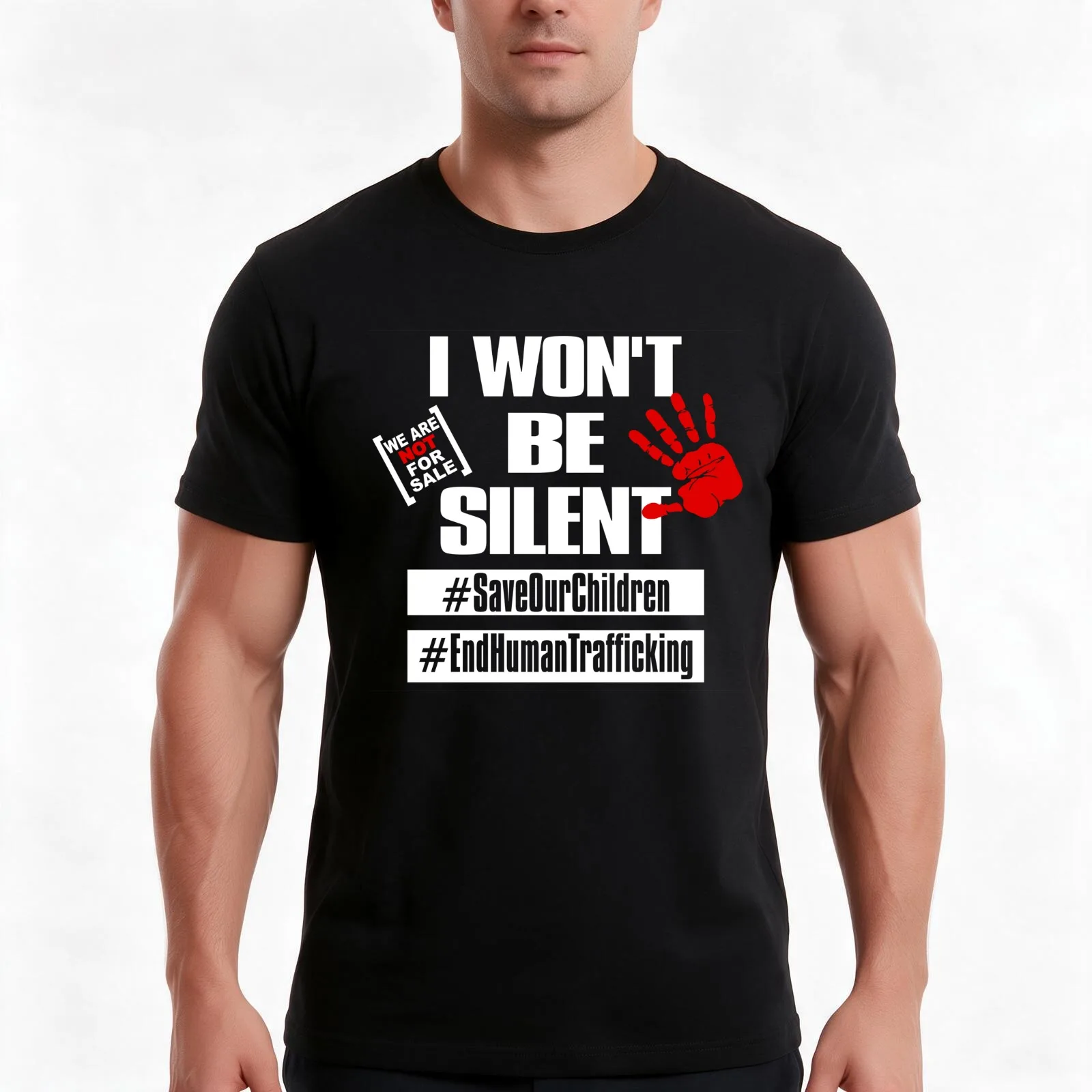Save Our Children and End Human Trafficking T-Shirt Summer Casual Cotton Tee Oversized Streetwear Tops Vintage Graphic Print