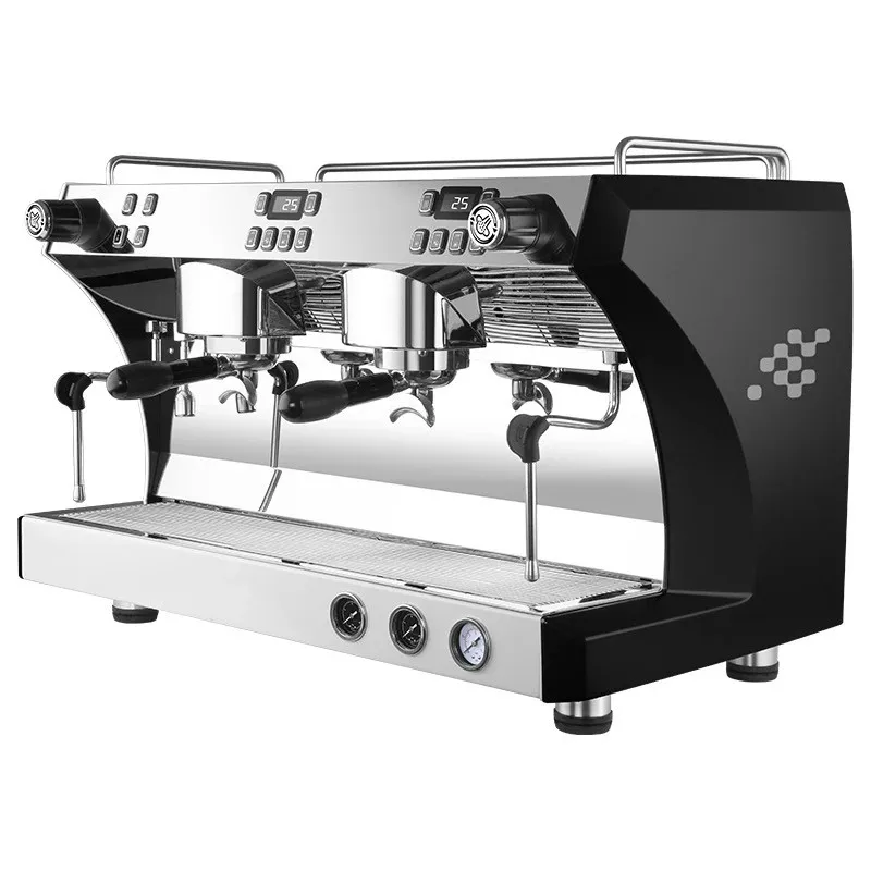 Professional Automatic Commercial Italian Coffee Maker With 2 Group Dual Boiler Espresso Coffee Machine Black 11L