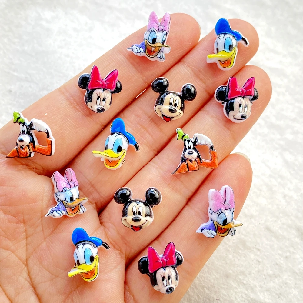 62Pcs Mixed Nail Art Resin Cartoon Disney Mickey series Charms Rhinestones DIY Craft For Nail 3D Decorations Jewelry
