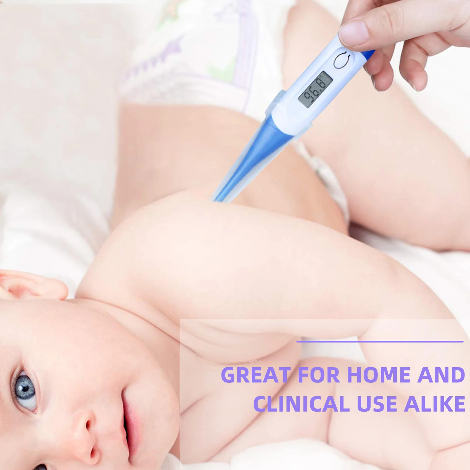 

100Pcs Disposable Thermometer Covers Universal Protection Sleeves for Digital Rectal Oral Thermometers Clinical Use