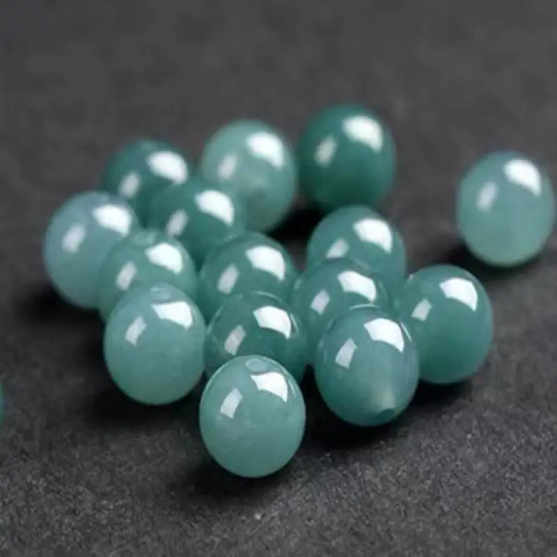 Genuine Myanmar Grade A Jadeite Burma Blue Water Jade Beads For Jewelry Making Diy String Bracelet Beaded Necklace Accessories