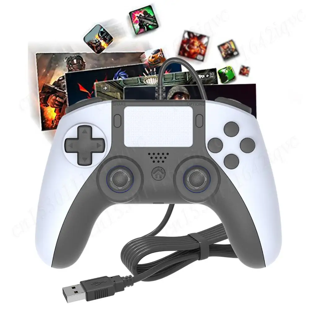 Wired Gaming Controller Macro Programming Button USB Controller Gamepad with 3.5mm Jack Game Controller for PS5/PS5 Slim/PC