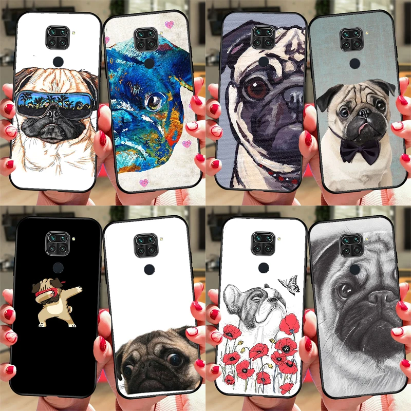 Capa Pug Dog para Redmi Note, Capa para Redmi Note 8, 9, 10, 11, 12 Pro Plus, 10S, 11S, 12S, 9C, 10A, 10C, 12C