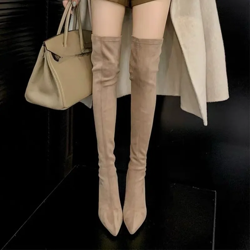 

Over The Knee for Women High Heels Pointed Toe Elegant Long Sock Boots Designer Comfort Shoes 2025 Winter Dress Pumps Zapatillas