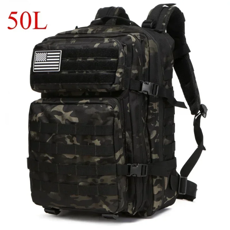 NONE 25L/50L Taktischer Rucksack Molle Tasche Outdoor Taschen Rucksack für Wandern Camping Trekking Jagd Angeln GYM Taschen Rucksäcke 4