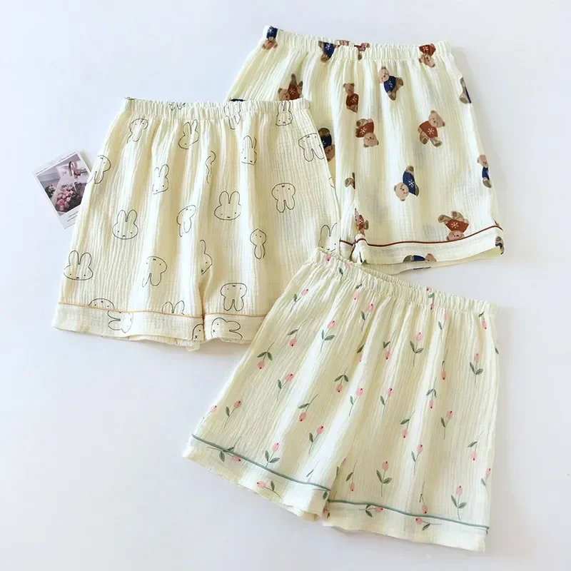 Shorts de algodão simples para mulheres, calças únicas, roupa de dormir, confortável, item legal, tecido verão, mais novo