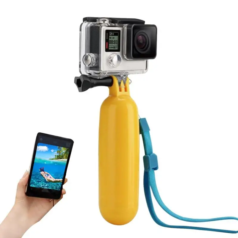 for Go Pro Accessories Yellow Floating Grip Monopod Handle Tripod For Gopro Hero 7 6 5 for Xiaomi for Yi 4k for eken