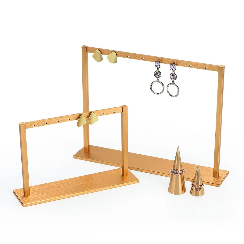 

Полка для демонстрации сережек золотого цвета, держатель для ушей, стойка для демонстрации ювелирных изделий, реквизит, полка для окон, подставка