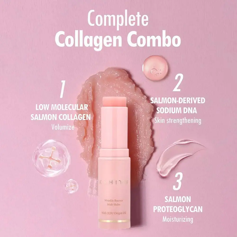 Pink Face Wrinkle Bounce Moisturizing Multi Balm Repair Damaged Skin Moisturizing Elastic Hydrating Cream for All Skin Types