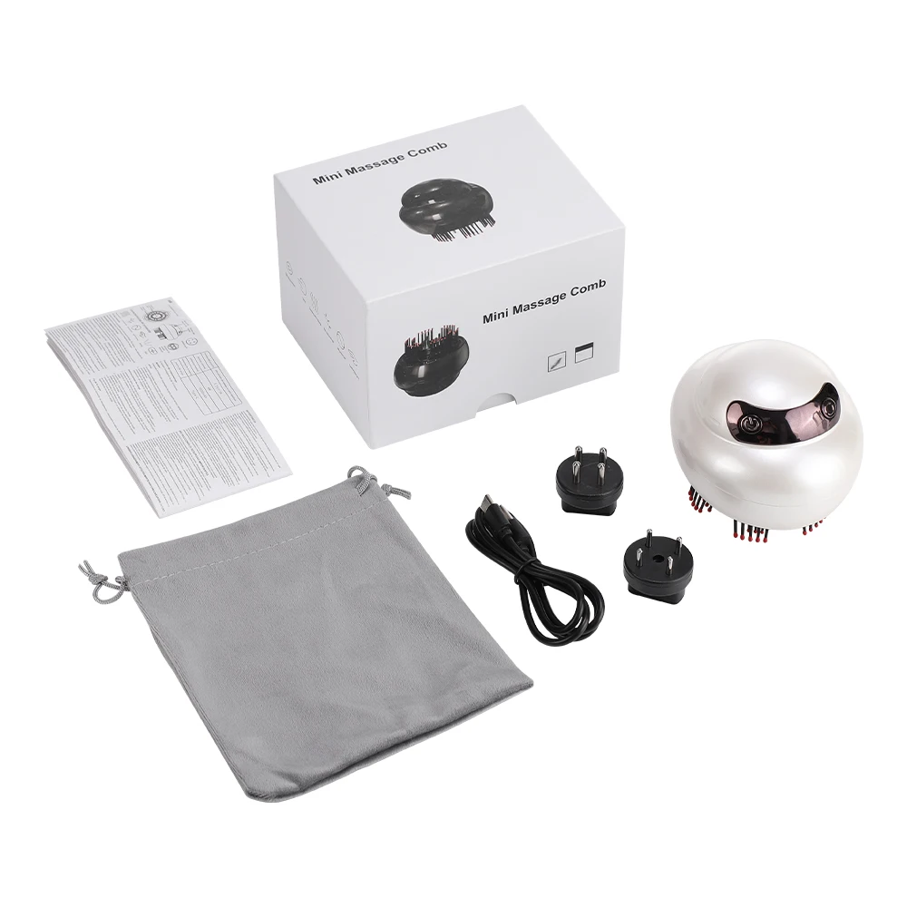Portable Red Light Head Massager 660nm with Mist Spray Kneading Scalp Relaxation Machine Oil Applicator for Head Massage