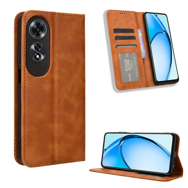 For OPPO A60 CPH2631 Case Luxury Flip PU Leather Wallet Magnetic Adsorption Case For OPPO a60 A60 4G Phone Bags