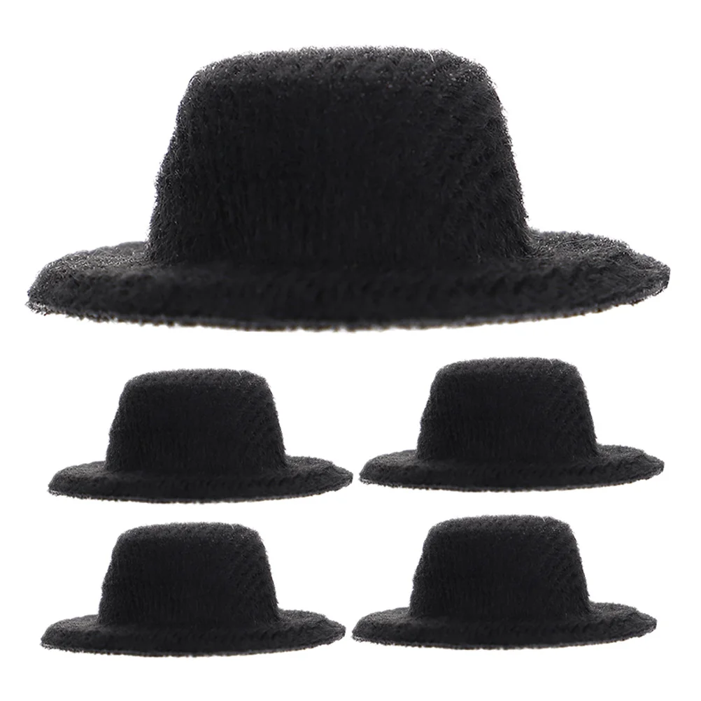 5 stuks mini-hoge hoeden lichtgewicht stof miniatuurhoeden voor ambachten feestdecoraties doe-het-zelf accessoires schattige kleine hoed