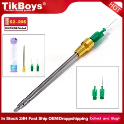 1Pcs Dental Lab 3 Way Air Water Syringe Spray Nozzles Tips Tube With 2 Pcs Irrigation Bent Needle Tips For Teeth Whitening