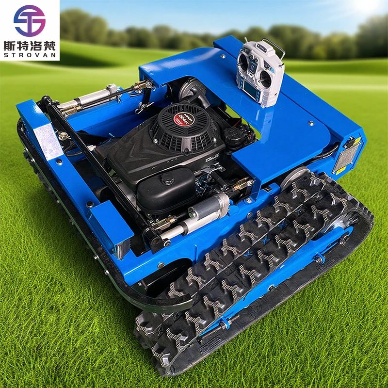 STLF EPA EURO5 All Terrain Remote Lawn Mower Robot 550mm Crawler Remote Control Agricultural Lawn Mower