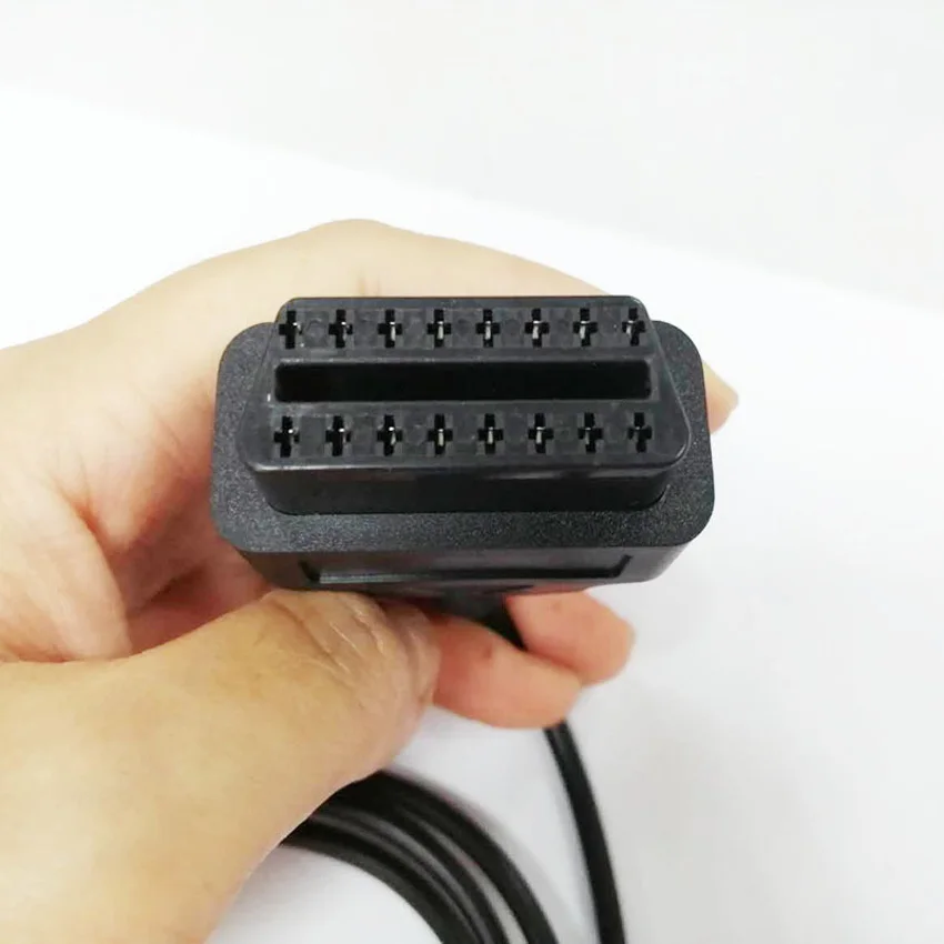 1M OBD2 16pin kobieta na kabel USB komputer podróży Obd konwersja złącze adaptera Auto skaner GPS 16 pin Port konwerter zasilania