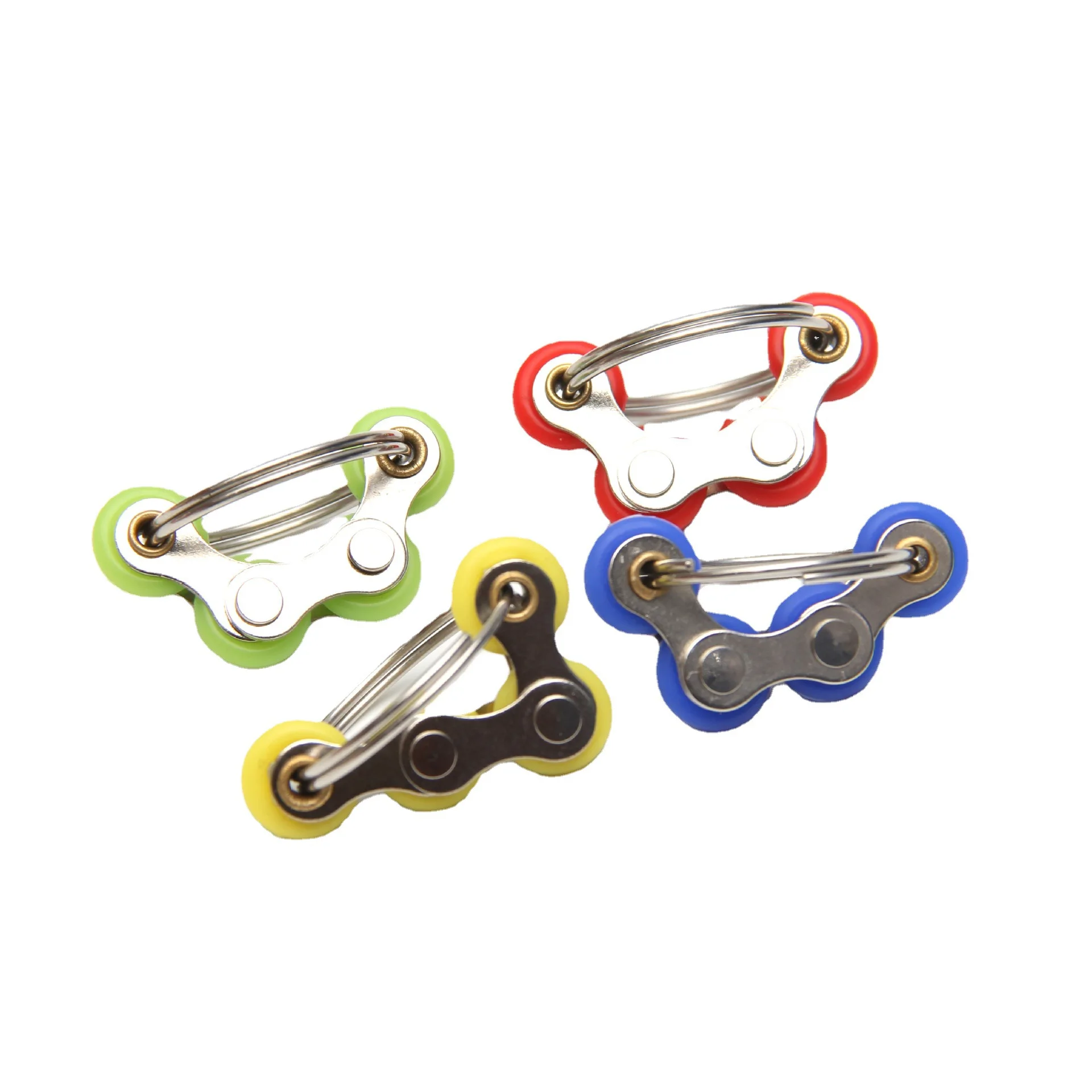 Fingertip Brinquedos Decompression Bike Chain Fidget Finger Spinner Brinquedo Sensorial Metal Puzzle Keychain Os melhores presentes para crianças