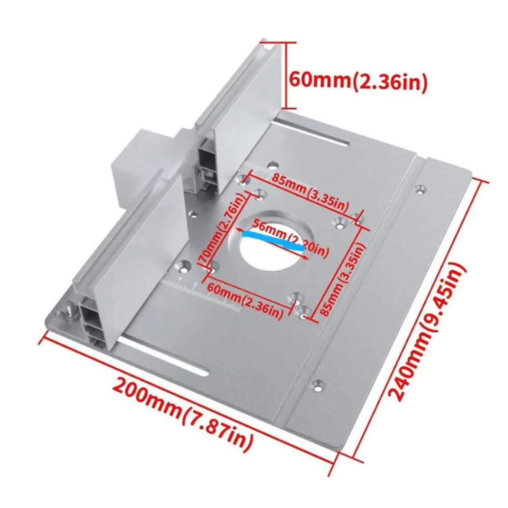 

Aluminum Alloy Router Table Insert Plate Flip Board Miter Gauge Guide Wood Milling Machine Sliding Brackets