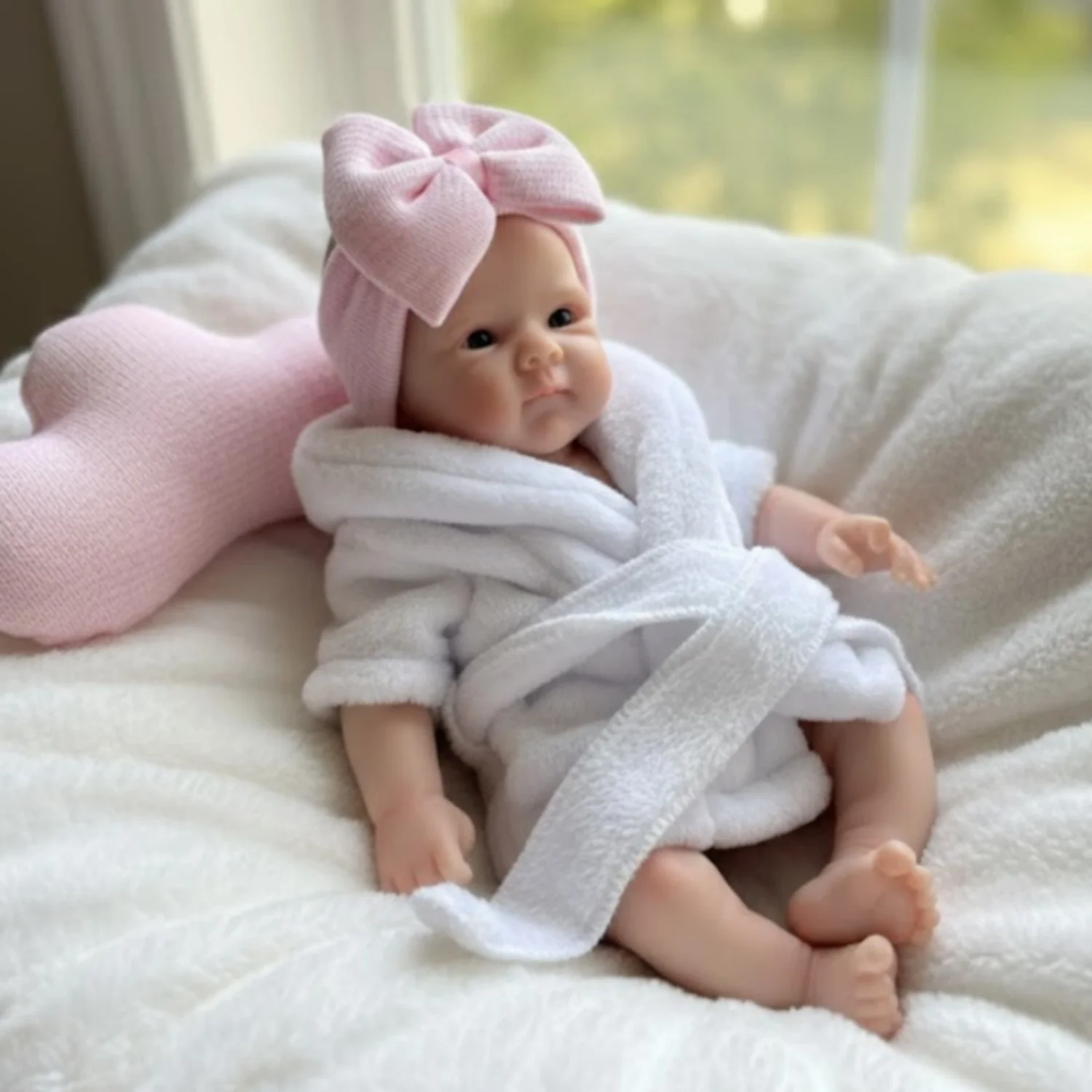 

AnjoDoll 2 Sets Of Clothes 13Inch Open Mouth Silicone Bettie Bebe Girl Washable Newborn Doll Toy Ideal Gifts Corpo De Silicone