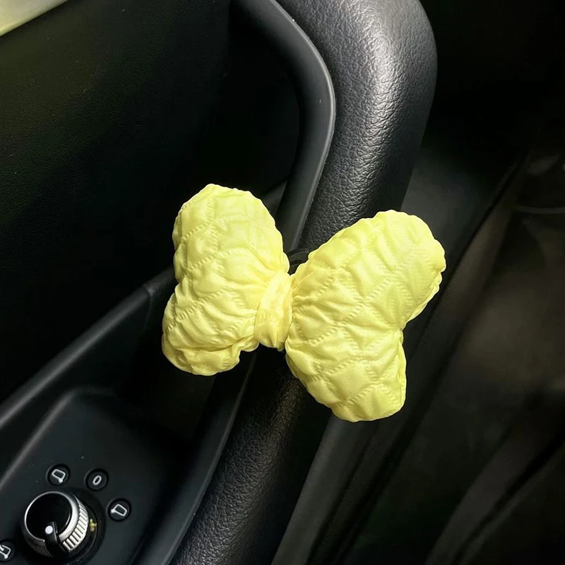 Cute Bow Clutch Decoration Car Wiper Turn Signal Switch Ornaments Kawaii Bowknot Car Wiper Doll Auto Interior Accessories