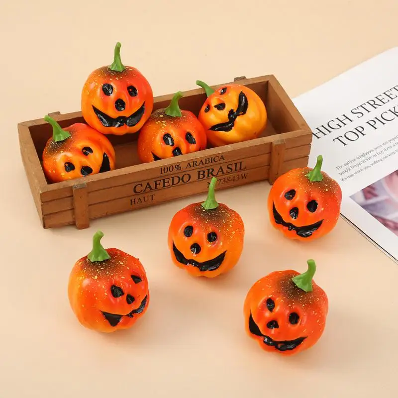 10/5/3/1pcs Halloween Artificial Pumpkin Decoration Foam Simulation Fake Mini Pumpkin Halloween Party Decoration for Home Diy Cr