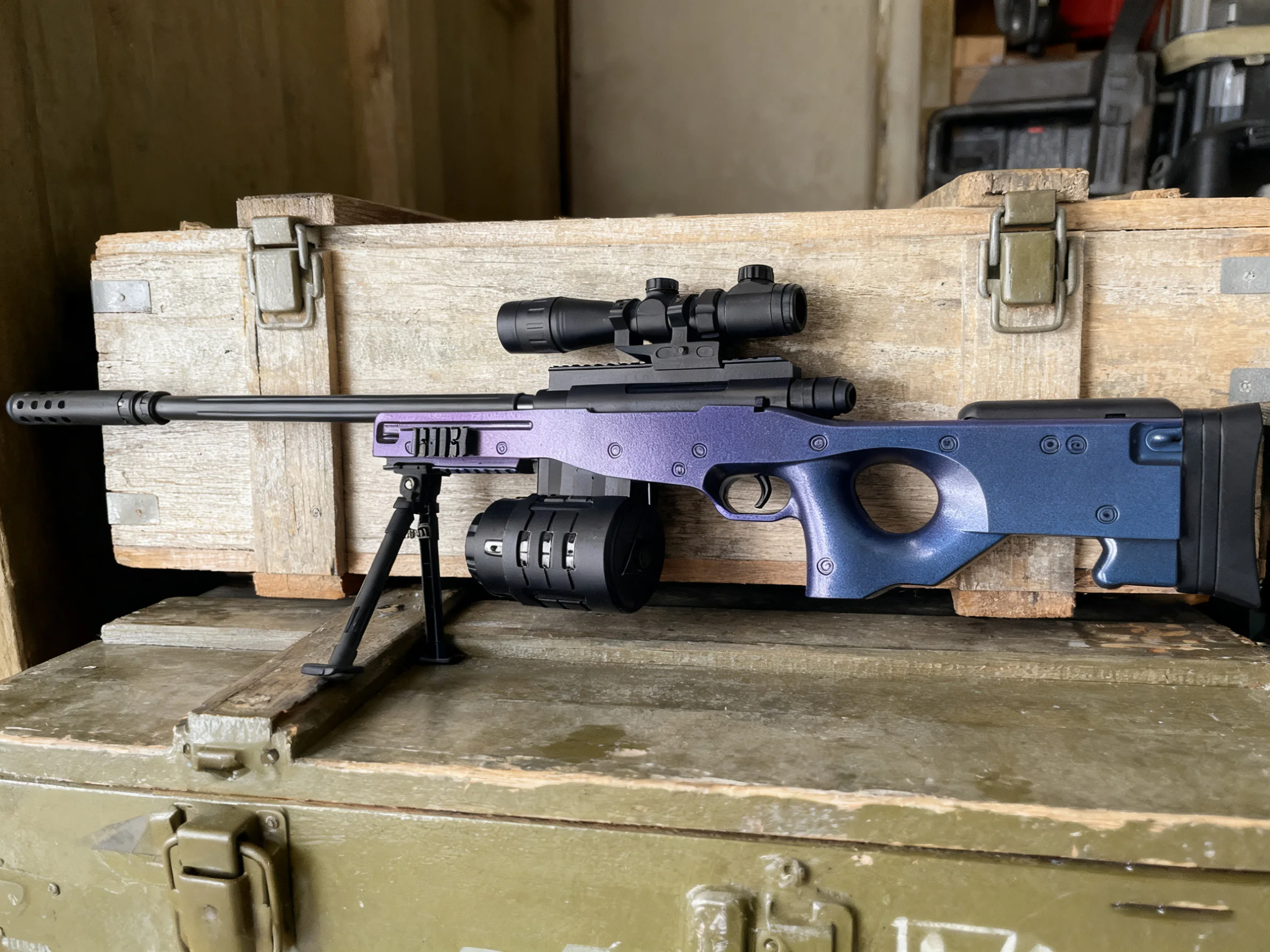 AWM Automatic EBB Gel Blasters Gun with Recoil - High Speed Full Auto Gel Ball Blaster, 300+ Rounds Magazine For Audlts Gift