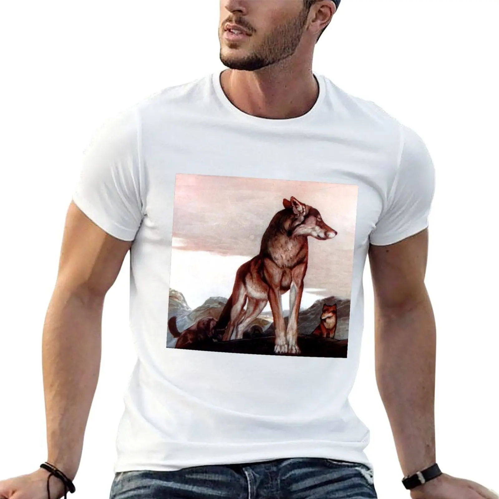 Camiseta de la serie Jungle Book - Akela Lone Wolf - Edward Julius Detmold, Maurice Detmold, camiseta informal para hombre