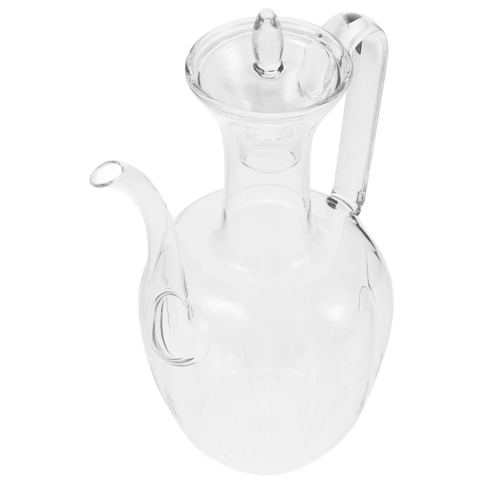 Tetera de Vidrio Transparente y Elegante para Té de Hojas Sueltas, Jarra de Vidrio con Tapa para Preparar Té Verde en Casa u Oficina, Tetera Portátil Transparente