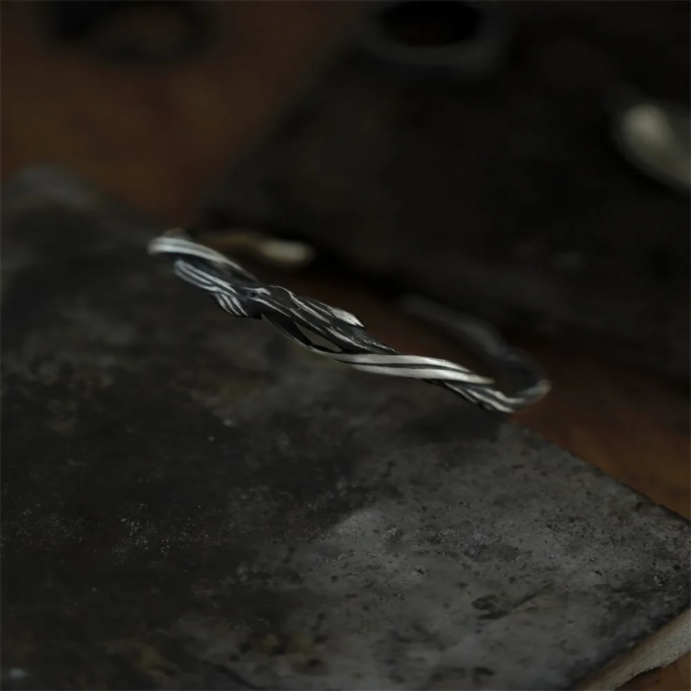 New Personalized Retro Minimalist Creative Trend Niche Driftwood Bracelets Men and Women Fashion Trend Hip-hop Punk Accessories